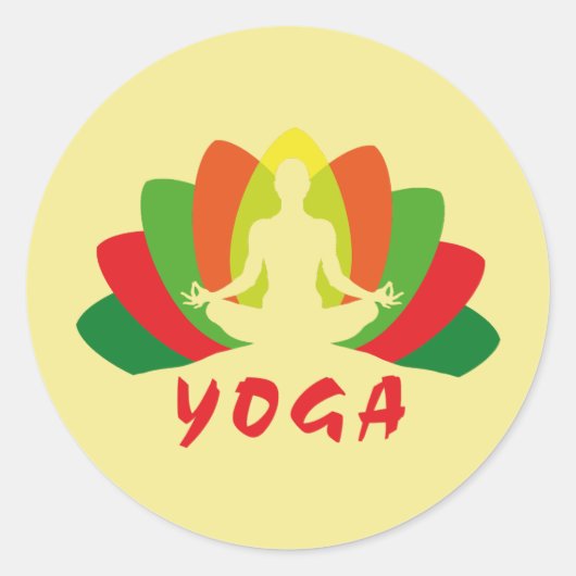 Yoga Flor de Loto ラウンドシール (正面)