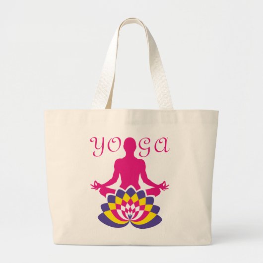 Yoga Flor de Loto ラージトートバッグ (正面)