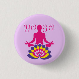 Yoga Flor de Loto 缶バッジ