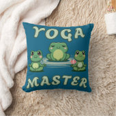 Yoga Frogs Yoga Master クッション (ブランケット)