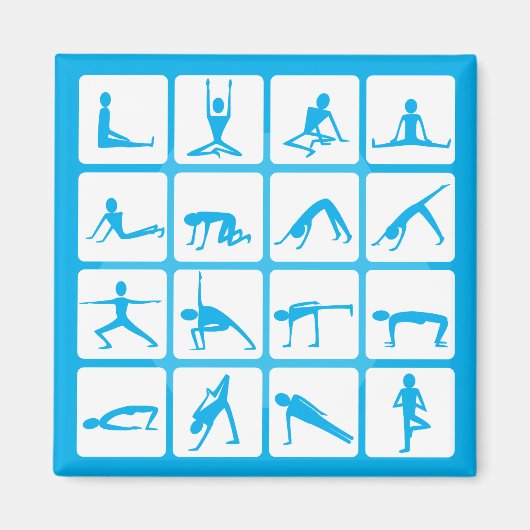 Yoga Girlポーズ マグネット (正面)