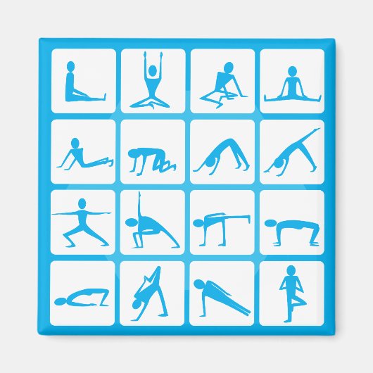 Yoga Girlポーズ マグネット (正面)