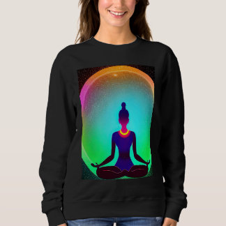 Yoga Girl Female Sun Salutation Meditation Chakra  スウェットシャツ