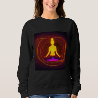 Yoga Girl Female Sun Salutation Meditation Chakra スウェットシャツ