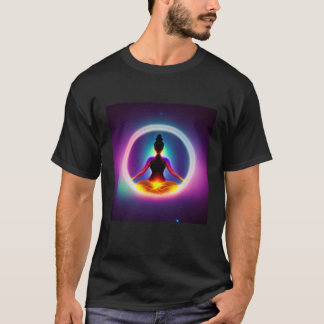Yoga Girl Female Sun Salutation Meditation Chakra  Tシャツ
