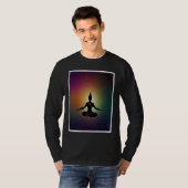 Yoga Girl Female Sun Salutation Meditation Chakra Tシャツ (正面フル)