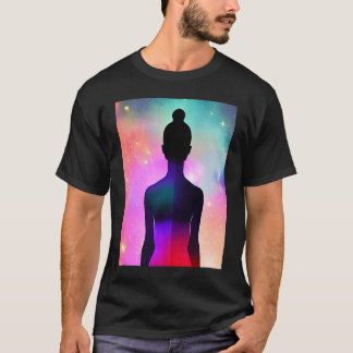 Yoga Girl Female Sun Salutation Meditation Chakra  Tシャツ