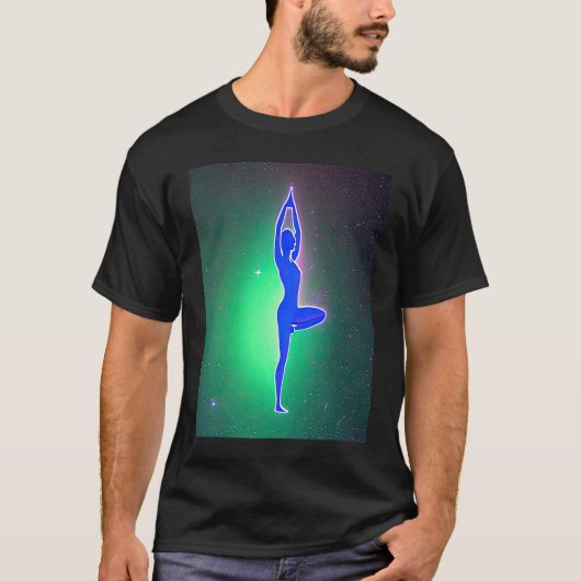 Yoga Girl Female Sun Salutation Meditation Chakra  Tシャツ (正面)