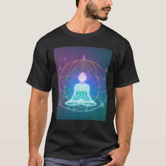Yoga Girl Female Sun Salutation Meditation Chakra  Tシャツ