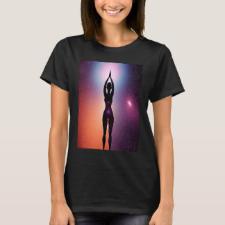 Yoga Girl Female Sun Salutation Meditation Chakra  Tシャツ