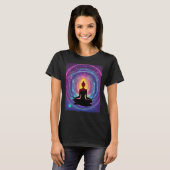 Yoga Girl Female Sun Salutation Meditation Chakra  Tシャツ (正面フル)