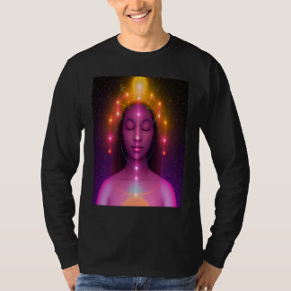 Yoga Girl Female Sun Salutation Meditation Chakra  Tシャツ