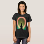 Yoga Girl Female Sun Salutation Meditation Chakra  Tシャツ (正面フル)