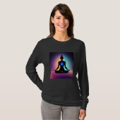 Yoga Girl Female Sun Salutation Meditation Chakra  Tシャツ (正面フル)