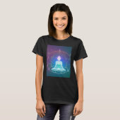 Yoga Girl Female Sun Salutation Meditation Chakra  Tシャツ (正面フル)