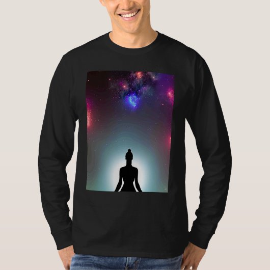 Yoga Girl Female Sun Salutation Meditation Chakra  Tシャツ (正面)