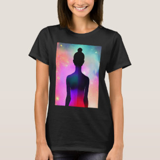 Yoga Girl Female Sun Salutation Meditation Chakra  Tシャツ