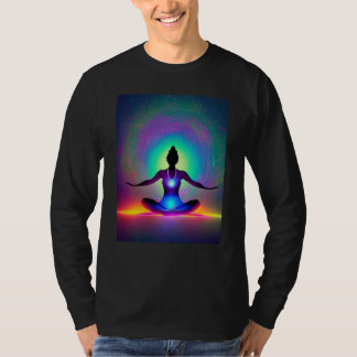 Yoga Girl Female Sun Salutation Meditation Chakra  Tシャツ