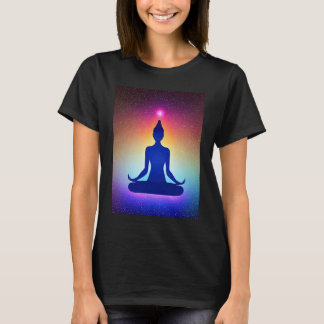 Yoga Girl Female Sun Salutation Meditation Chakra  Tシャツ