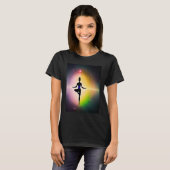 Yoga Girl Female Sun Salutation Meditation Chakra Tシャツ (正面フル)