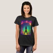 Yoga Girl Female Sun Salutation Meditation Chakra  Tシャツ (正面フル)