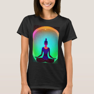 Yoga Girl Female Sun Salutation Meditation Chakra  Tシャツ