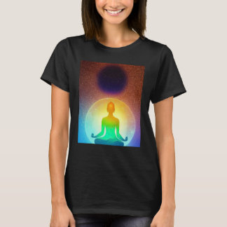 Yoga Girl Female Sun Salutation Meditation Chakra  Tシャツ