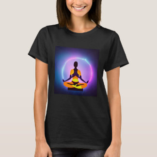 Yoga Girl Female Sun Salutation Meditation Chakra  Tシャツ