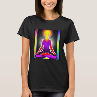 Yoga Girl Female Sun Salutation Meditation Chakra  Tシャツ