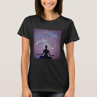 Yoga Girl Female Sun Salutation Meditation Chakra Tシャツ