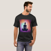 Yoga Girl Female Sun Salutation Meditation Chakra  Tシャツ (正面フル)