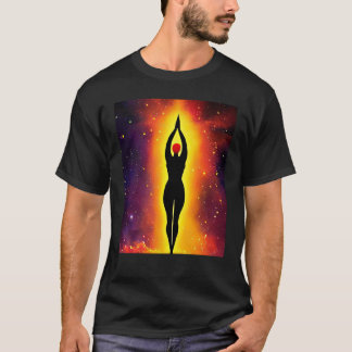 Yoga Girl Female Sun Salutation Meditation Chakra  Tシャツ