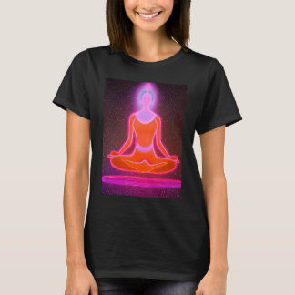 Yoga Girl Female Sun Salutation Meditation Chakra  Tシャツ