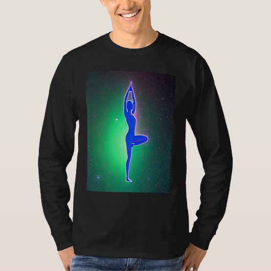 Yoga Girl Female Sun Salutation Meditation Chakra  Tシャツ (正面)