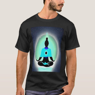 Yoga Girl Female Sun Salutation Meditation Chakra Tシャツ