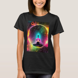 Yoga Girl Female Sun Salutation Meditation Chakra  Tシャツ