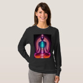 Yoga Girl Female Sun Salutation Meditation Chakra  Tシャツ (正面フル)