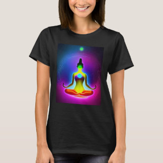 Yoga Girl Female Sun Salutation Meditation Chakra  Tシャツ