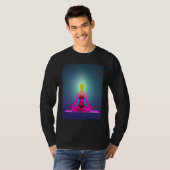 Yoga Girl Female Sun Salutation Meditation Chakra  Tシャツ (正面フル)
