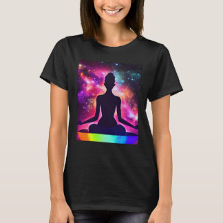 Yoga Girl Female Sun Salutation Meditation Chakra  Tシャツ