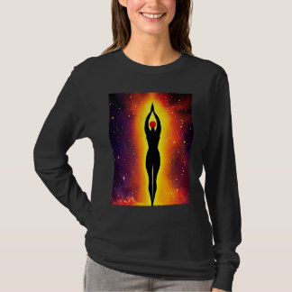 Yoga Girl Female Sun Salutation Meditation Chakra  Tシャツ