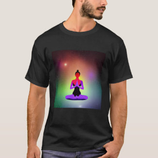 Yoga Girl Female Sun Salutation Meditation Chakra  Tシャツ