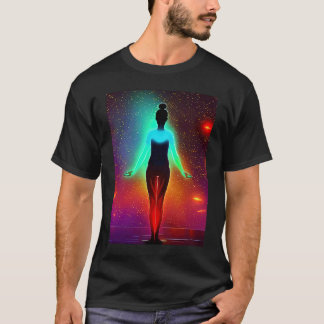 Yoga Girl Female Sun Salutation Meditation Chakra  Tシャツ