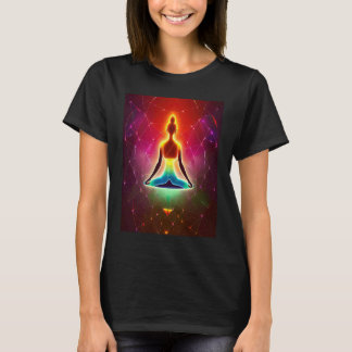 Yoga Girl Female Sun Salutation Meditation Chakra  Tシャツ