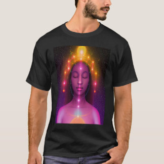 Yoga Girl Female Sun Salutation Meditation Chakra  Tシャツ