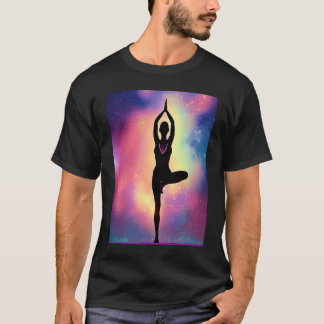 Yoga Girl Female Sun Salutation Meditation Chakra  Tシャツ