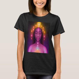 Yoga Girl Female Sun Salutation Meditation Chakra  Tシャツ