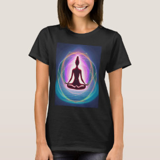Yoga Girl Female Sun Salutation Meditation Chakra Tシャツ