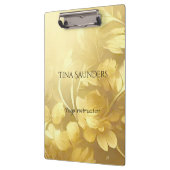 Yoga gold flowers custom name クリップボード (左)