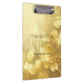 Yoga gold flowers custom name クリップボード (右)